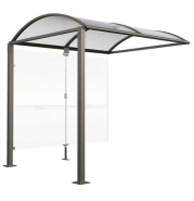 Abri vélos Voûte Verre - Dimensions 2500x2635x2090 mm - Structure acier galvanisé - Toiture aluminium et polycarbonate anti-UV_3