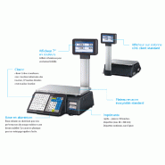 Balance étiqueteuse à colonne poids-prix homologuée pesée 6/15 kg (précision 2/5 g)_3