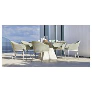 Chaise Thin - Collection INDOOR OUTDOOR - Structure aluminium laqué et tissu perforé_3