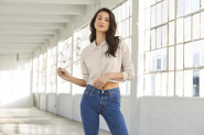 Sweat-shirt crop à capuche femme - Bella + Canvas - Réf: BE7502 - 52% coton peigné Ring-Spun / 48% polyester_3