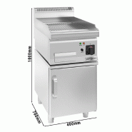 Plaque de cuisson électrique - 3,6 kW - Rainurée - avec sous-structure à 1 porte  - Mario 700 | GGM -EBGK400-E-UBK400-E_3