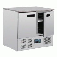 Table réfrigérée positive plan de travail en marbre Série G 2 portes 240L CL108 Polar_3