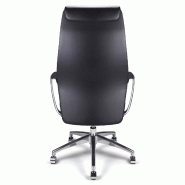 Fauteuil de Direction synchrone - cuir Noir pleine fleur - So Émilie - Avec_3