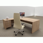 Bureau avec retour T45 finition bois- Quadrifoglio. - 220, Orme, Gauche_0