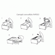 Canapé-lit DREAMER Express - Sommier à lattes - Matelas 16cm polyuréthane - Beige_3