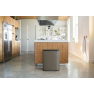 Poubelle Bo Touch Bin Brabantia - 2 x 30 litres - Platinum - Idéale pour trier les déchets_3