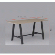 Table de réunion haute Pyramid - 180, Blanc, Hêtre_3