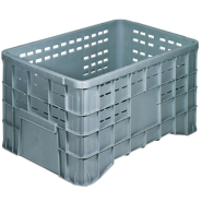 Caisse-palette plastique 1040x640 mm - Plusieurs hauteurs disponibles, option ajourée, roues et couvercles_3