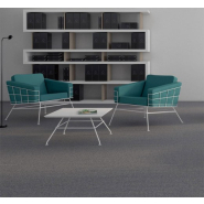 Fauteuil QUADRATA - Piétement Blanc - Référence 8826 FR125 - Structure en acier et revêtement tissu_3