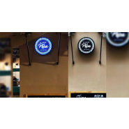 Enseigne caisson rond lumineux - extérieur/intérieur - éclairage LED professionnel - façade personnalisée_3