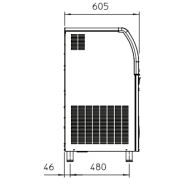 Machine à glace professionnelle avec réservoir de stockage de 55 kg