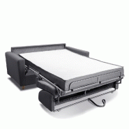 Canapé Mezzano convertible express - Matelas 16 cm - Sommier métal 140 cm - Tissu tweed gris graphite_3