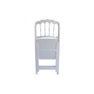 Malmaison - chaise pliante blanche en résine Napoléon III - Vif Furniture - usage intérieur/extérieur_3