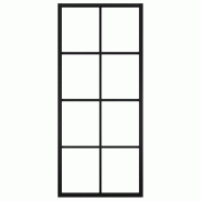 Vidaxl porte coulissante aluminium et verre esg 76x205 cm noir 288064_3