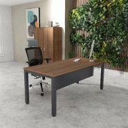 Bureau Professionnel Tempo Mobel Linea. - 160, Anthracite, Acacia foncé, Oui_0
