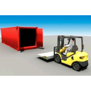 Rampe d'accès pour conteneur, avec poignées latérales et fourreaux en façade - Capacité 6.5 T - AZ RAMP HCRN-065_3