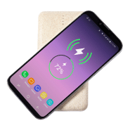 Power bank écologique en paille de blé - 8000 mAh avec chargeur rapide sans fil 10W et ports USB-C_3