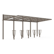 Appui Vélos Lisbonne - Faible encombrement pour cadre et roue - 505mm de largeur - Structure en tube acier 80x40mm_3