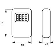 Boîte à clé murale à combinaison modifiable - Alliage moulé - Joint d'étanchéité - THIRARD_3