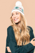 Bonnet motifs de Noël avec pompon - Doux et confortable - Réf: KP558 - Marque K-up_3
