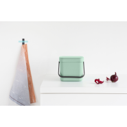 Bio-seau pour compost compacte et écologique 3 Litres - Brabantia Sort & Go - Jade Green_3