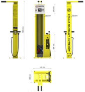Station de réparation et gonflage en acier galvanisé ou inox - Outils inclus, pompe multi-valves -  Vélo Scandic_3