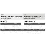 Ap-1400 50 hz triphasé groupe électrogène en container - 1.350,0 kva