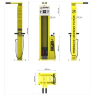 Station de réparation et gonflage en acier galvanisé ou inox - Outils inclus, pompe multi-valves -  Vélo Scandic_3
