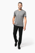 T-shirt Supima col V manches courtes homme - Kariban - Réf: K3002 - 100% coton Supima, toucher soyeux, coupe ajustée_3