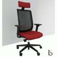 Fauteuil Manager Wi max dossier résille - Sokoa - Rouge, Oui, Non, Sol dur_3