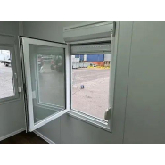 Container aménagé en bureau - salle de bain et espace de rangement - 6000 mm x 2430 mm x 2791 mm - cadre blanc_3