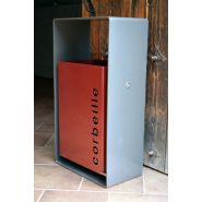 Cendrier corbeille rectangulaire - Frepat Urban Equipment - acier Corten ou galvanisé, finition oxydée ou thermolaquée_3