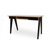 Bureau droit design Radis - Huh - 2 tiroirs - Contreplaqué bouleau - 75 cm de hauteur_3