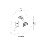 Structure multi-jeux pour enfants 5 à 12 ans - Uniplay Jilax - 8049116 - Hags - Poteaux bois et panneaux bois_3