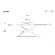 Pont élévateur à ciseaux encastré idéal pour atelier automobile & géométrie des roues  - XX82_3