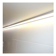 Profilé 2m alu en l et diffuseur opale -  référence profall_3