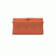 Canapé convertible design Cubed Wood 02 - Innovation Living - Lit 200x140 cm - Tissu Argus Rust - Pieds en chêne_3
