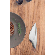 Couteau à steak Silex - inox 18/10 - design préhistorique - longueur 185 mm_3