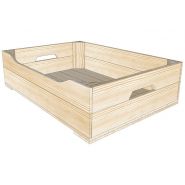 Caisse en bois X2 - Simply à Box - L54 x H20 x P75 cm - bois brut ou 6 coloris de lasure à l'eau_3
