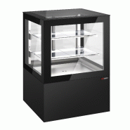 Vitrine à pâtisserie réfrigérée 1010 mm - LED et 2 étagères_3
