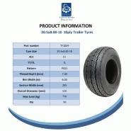 20.5x8.00-10 Trailer Tyre + Wheel Assembly 10ply 5x112mm PCD Road Legal 710kgs_3