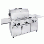 Station de Grill Gaz Professionnelle avec Broche et Cuisinière - Inox AISI 304 - GRSTE3 | GGM_3