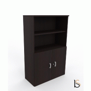 Armoire moyenne avec portes basses - Mobel Linea - 80, Wengé_3