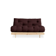 Canapé convertible futon ROOTS - pin naturel - coloris marron - couchage 160x200 cm - design japonais et scandinave_3