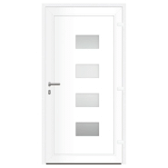 Vidaxl porte d'entrée anthracite 110x210 cm aluminium et pvc 3157070_3