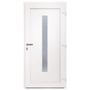 Vidaxl porte d'entrée blanc 108x200 cm pvc 3157082_3