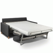 Canapé convertible OGGETTO - Matelas 16 cm - Système Express - Sommier lattes 120 cm - Renatonisi - Tweed gris silex_3