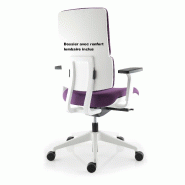 Fauteuil de bureau Wi Max avec coque blanche - Sokoa. - Non, Bleu Roy ABL_3