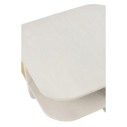 Table basse RARY en bois exotique blanc et rotin naturel - design avec niche de rangement - 50 kg de capacité portante_3