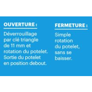 Système d'amovibilité pour potelets SERRUBLOC - Ø76, 90, 102 et 114 mm - auto-drainant et finition galvanisée_3